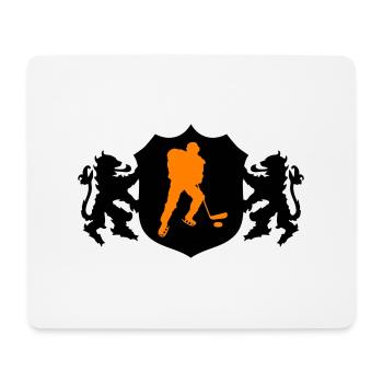 Armoiries de hockey 2 - Tapis de souris (format paysage) - blanc - Devant