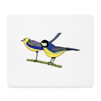 Oiseaux - Tapis de souris (format paysage) - blanc - Devant