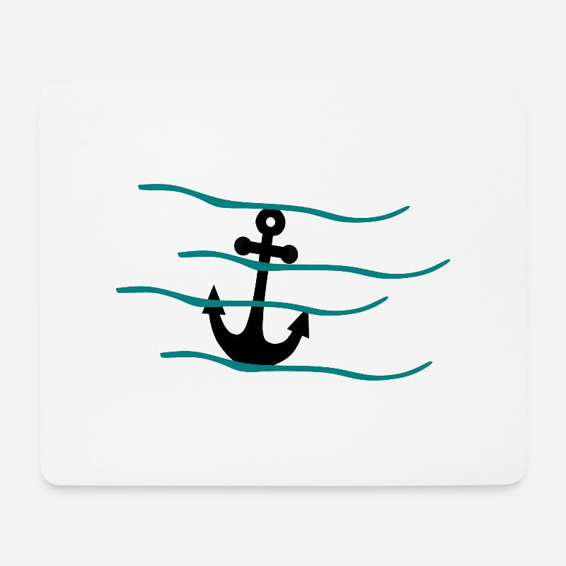 Meer Anker - Mousepad (Querformat) - Weiß