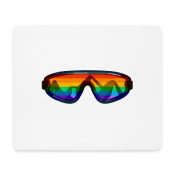 Gay Pride Parade LGBTQ+ Rainbow Flag Body Positive - Mousepad (Querformat) - Weiß - Vorne