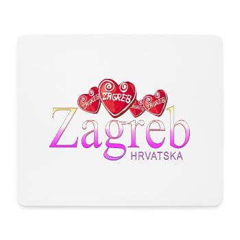Croatie hrvatska croatie hrv voyage europe zagreb - Tapis de souris (format paysage) - blanc - Devant