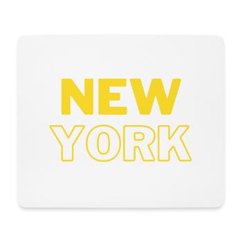 New York – Kräftiges gelbes Schriftdesign - Mousepad (Querformat) - Weiß - Vorne