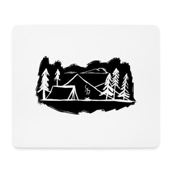 Camping - Mousepad (Querformat) - Weiß - Vorne