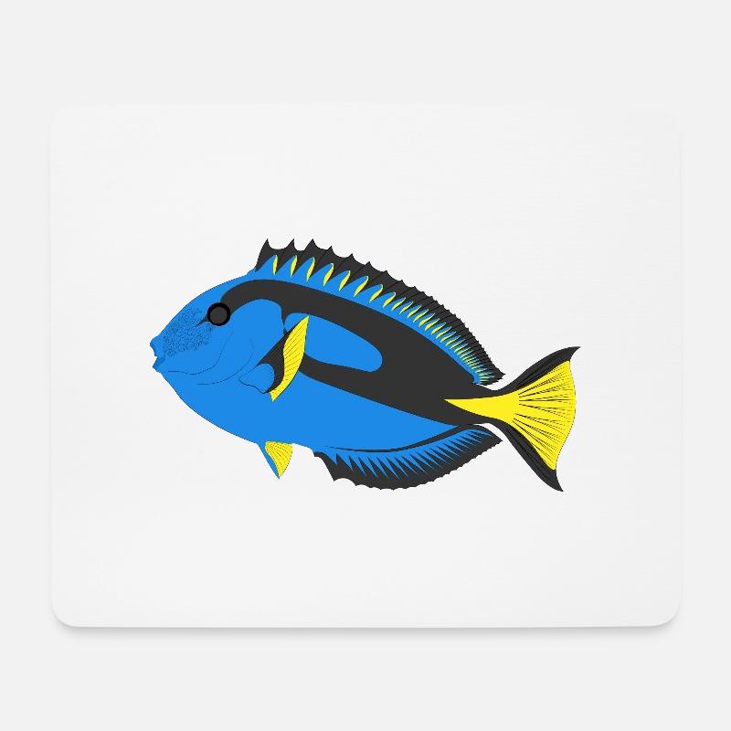 paletten doktorfisch aquarium fisch - Mousepad (Querformat) - Weiß
