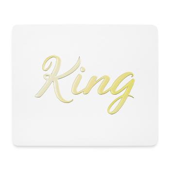 König - Mousepad (Querformat) - Weiß - Vorne