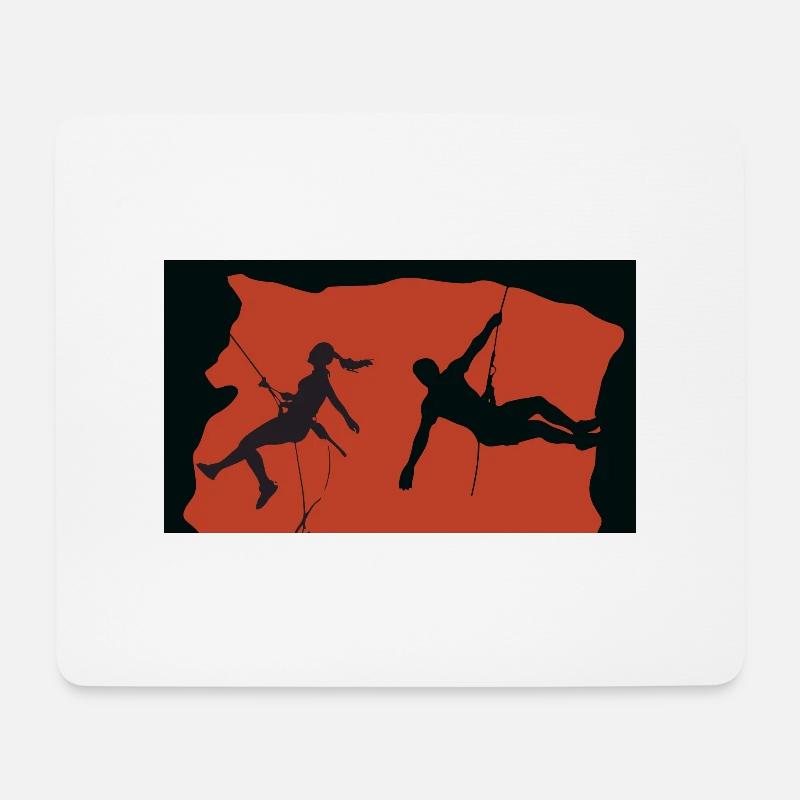 Rock Climbing - Mousepad (Querformat) - Weiß