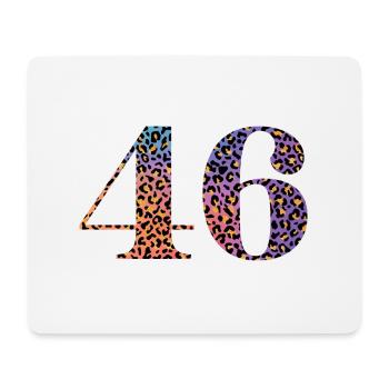46e anniversaire léopard - Tapis de souris (format paysage) - blanc - Devant