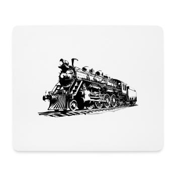 Railway Steam Locomotive - Mouse Pad (horizontal) - white - Front