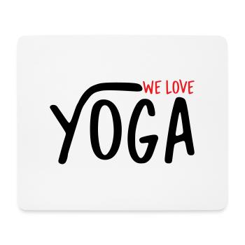 We Love Yoga - Tapis de souris (format paysage) - blanc - Devant