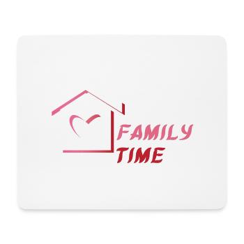 Temps en famille - Familienzeit - Tapis de souris (format paysage) - blanc - Devant