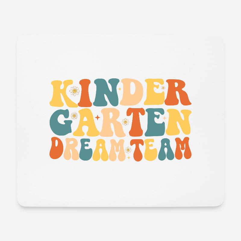 Kindergarten-Dreamteam - Mousepad (Querformat) - Weiß