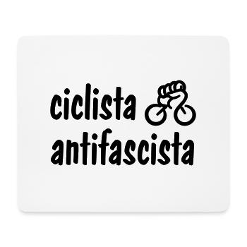 ciclista antifascista - Mousepad (Querformat) - Weiß - Vorne