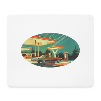 Benzinbrüder Tankstelle - Mousepad (Querformat) - Weiß - Vorne