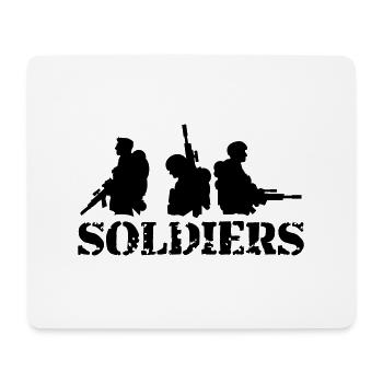 3 Soldiers Crew War Team Freedom Soldier Fighter - Mouse Pad (horizontal) - white - Front