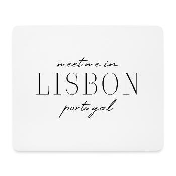 Lissabon, Portugal Stil Desing T-Shirt - Mousepad (Querformat) - Weiß - Vorne