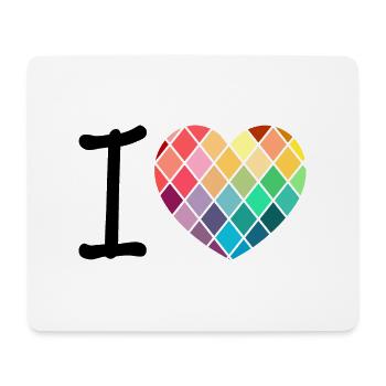 Ich liebe - Diamanten - Mousepad (Querformat) - Weiß - Vorne