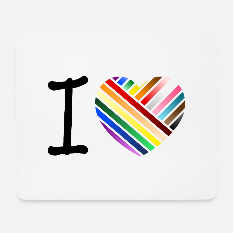 Ich liebe - modern - Mousepad (Querformat) - Weiß