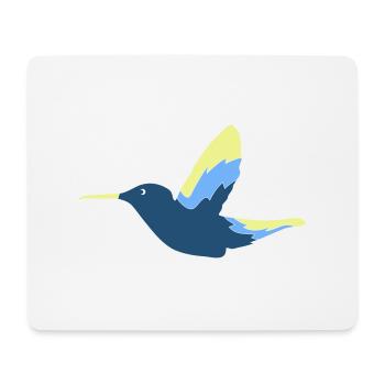 Colibri Oiseau - Tapis de souris (format paysage) - blanc - Devant