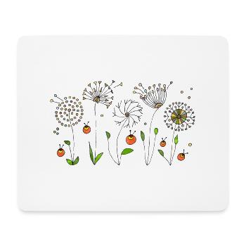 Blumen - Mousepad (Querformat) - Weiß - Vorne