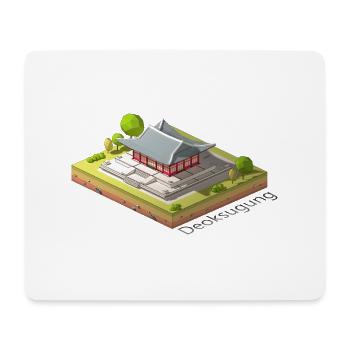 Géométrique low poly Deoksugung - Tapis de souris (format paysage) - blanc - Devant