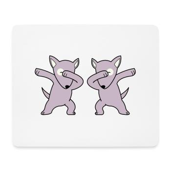 dog dabbing - Mousepad (Querformat) - Weiß - Vorne