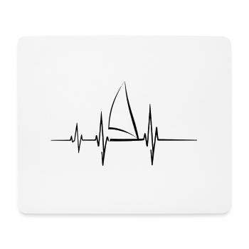Segelboot Heartbeat Segelboot - Mousepad (Querformat) - Weiß - Vorne