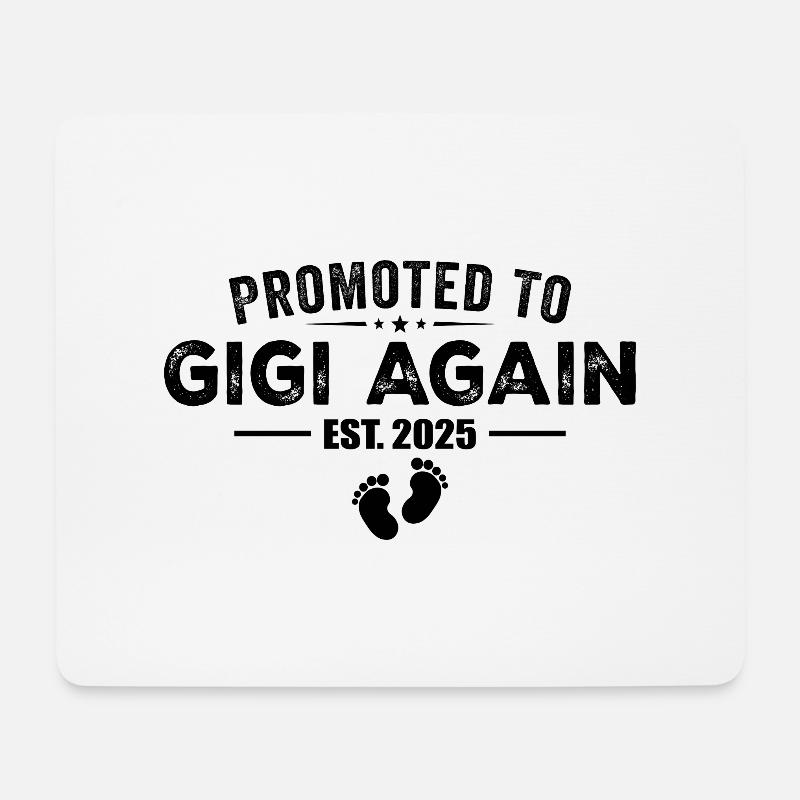Befördert zu Gigi Again 2025 Schwangerschaftsankündigung - Mousepad (Querformat) - Weiß