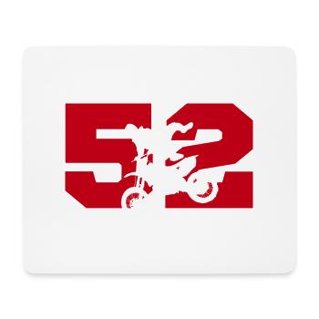Moto 52 biker - Mouse Pad (horizontal) - white - Front