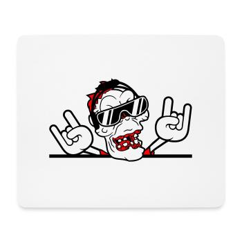 DJ Zombie Undead Horror Halloween Party Celebrations - Mouse Pad (horizontal) - white - Front