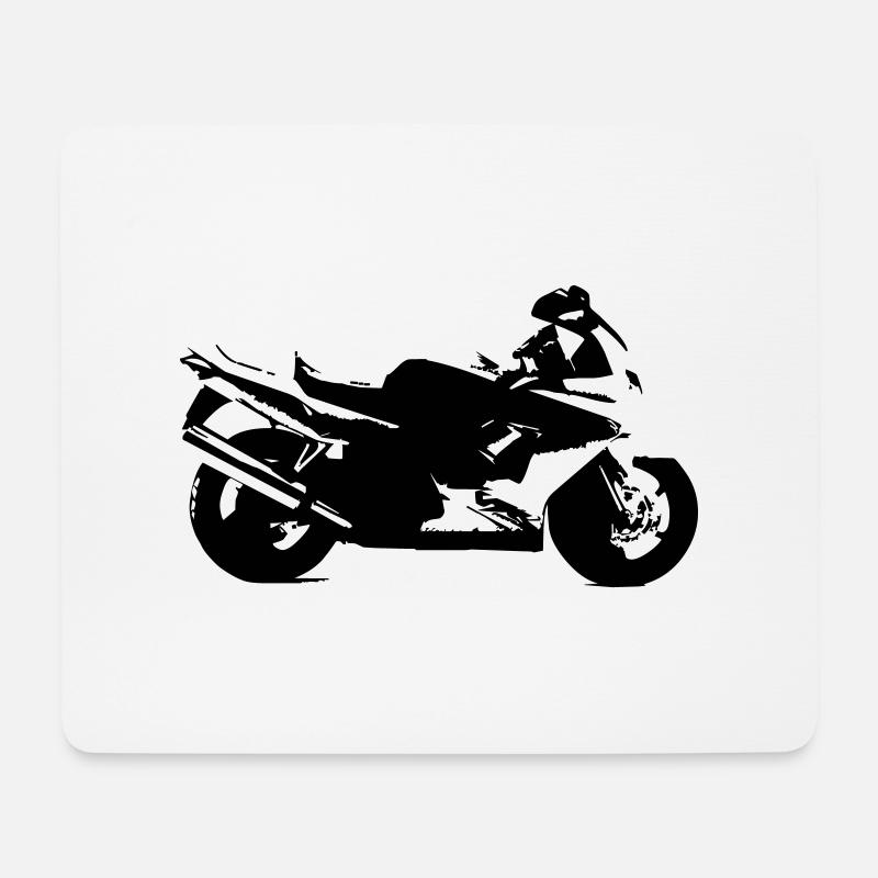 mottorrad bike - Mousepad (Querformat) - Weiß