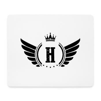 Blason H - Tapis de souris (format paysage) - blanc - Devant