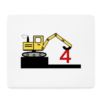 Excavator - Mouse Pad (horizontal) - white - Front