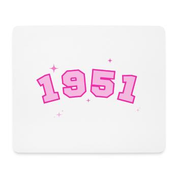 1951 rose étoile - Tapis de souris (format paysage) - blanc - Devant