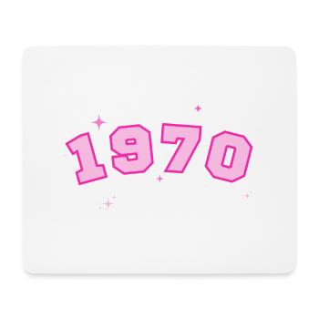 1970 rose étoile - Tapis de souris (format paysage) - blanc - Devant
