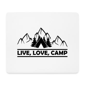 Live Love Camp - Mousepad (Querformat) - Weiß - Vorne