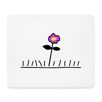 rose prairie fleur printemps été herbe fleur - Tapis de souris (format paysage) - blanc - Devant