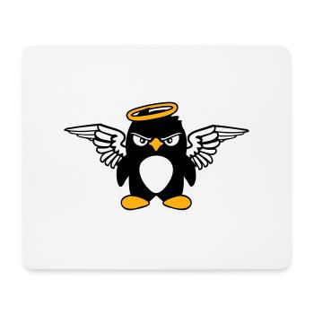 Pingouin Ange Ailes Halo Saintes Mouches - Tapis de souris (format paysage) - blanc - Devant