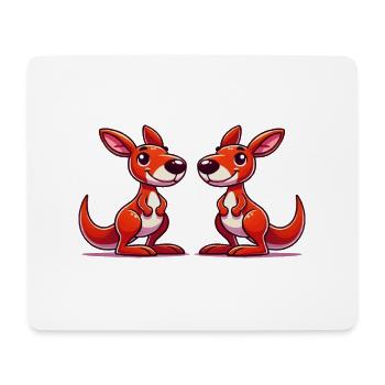 Bande dessinée kangourous - Tapis de souris (format paysage) - blanc - Devant