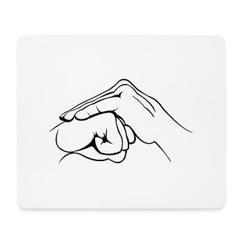 Hand Fist - Mouse Pad (horizontal) - white - Front