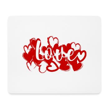 Love - Tapis de souris (format paysage) - blanc - Devant