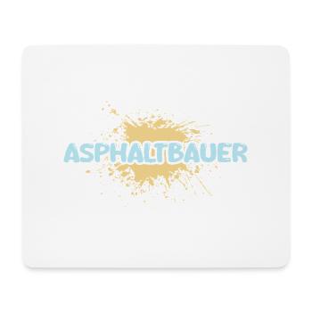 Asphalt builder as a job - Mouse Pad (horizontal) - white - Front