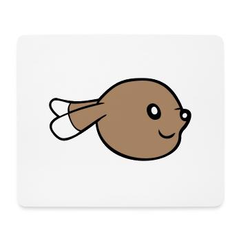 Hase Gesicht guckt seitlich Profil Seitenansicht - Mousepad (Querformat) - Weiß - Vorne