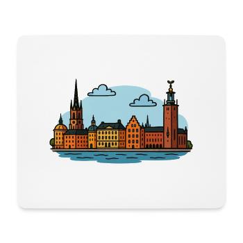 Stockholm City - Mousepad (Querformat) - Weiß - Vorne
