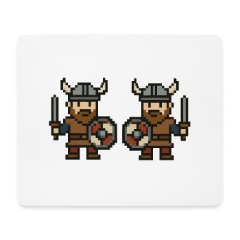 wikinger comic pixel 2 - Mousepad (Querformat) - Weiß - Vorne