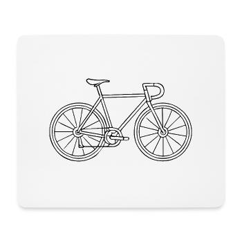 Filigranes Fahrrad - Mousepad (Querformat) - Weiß - Vorne