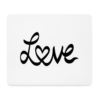 amour amour - Tapis de souris (format paysage) - blanc - Devant