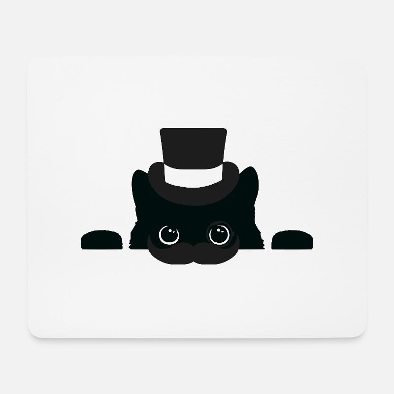 Kiwi the Cat - Gentelman - Mousepad (Querformat) - Weiß