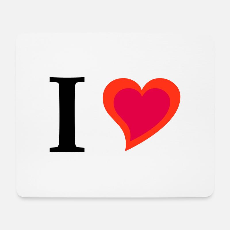 I Heart - Mouse Pad (horizontal) - white