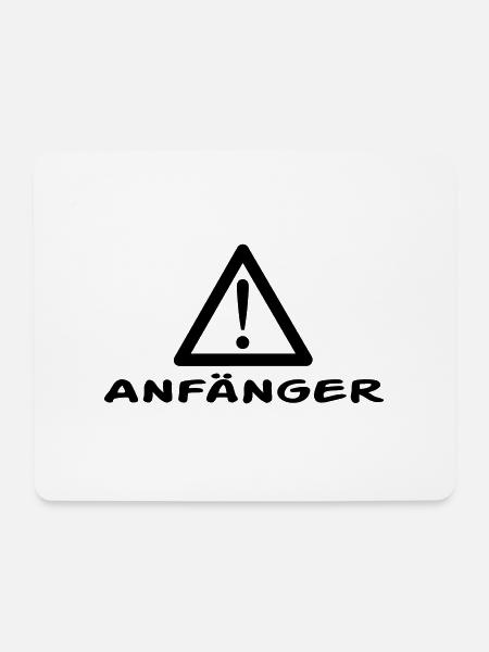 Attention Beginners - Mouse Pad (horizontal) - white