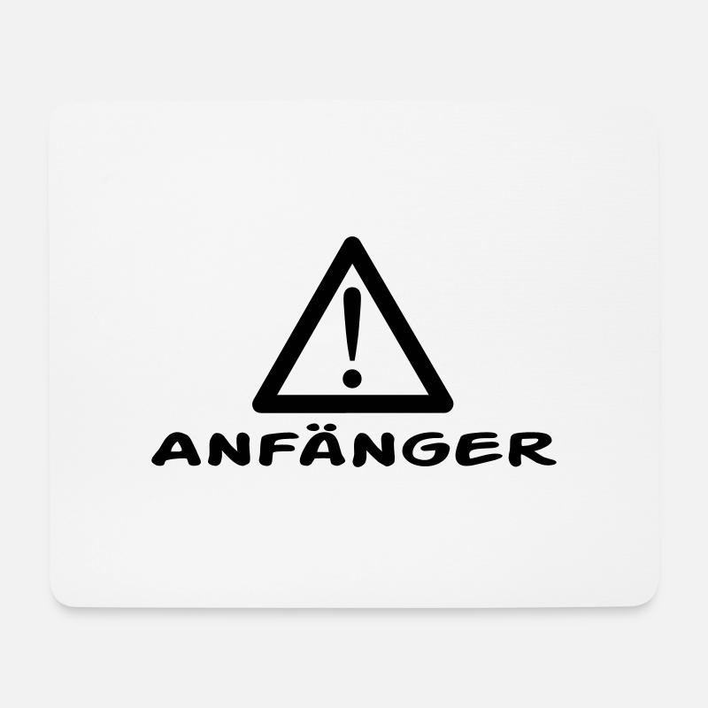 Attention Beginners - Mouse Pad (horizontal) - white